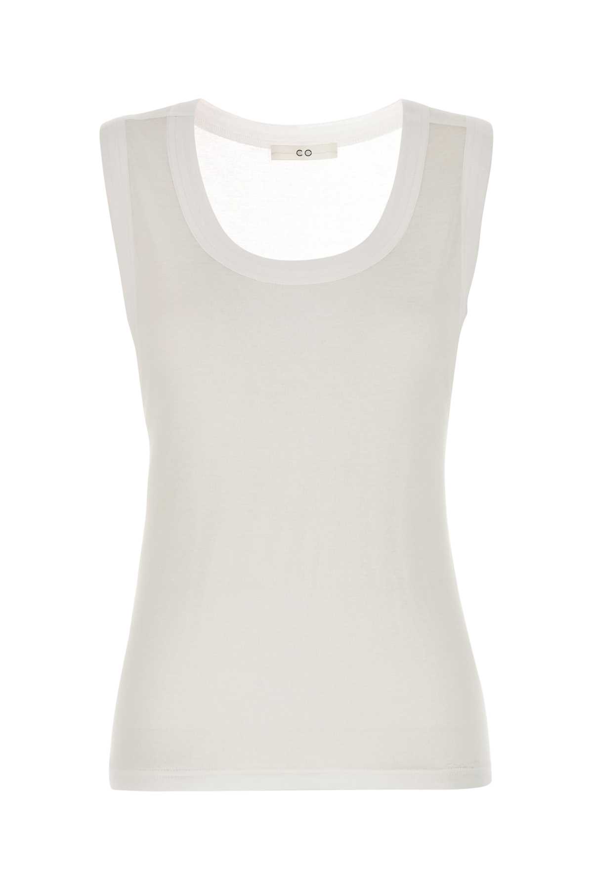 White Cotton Tank Top