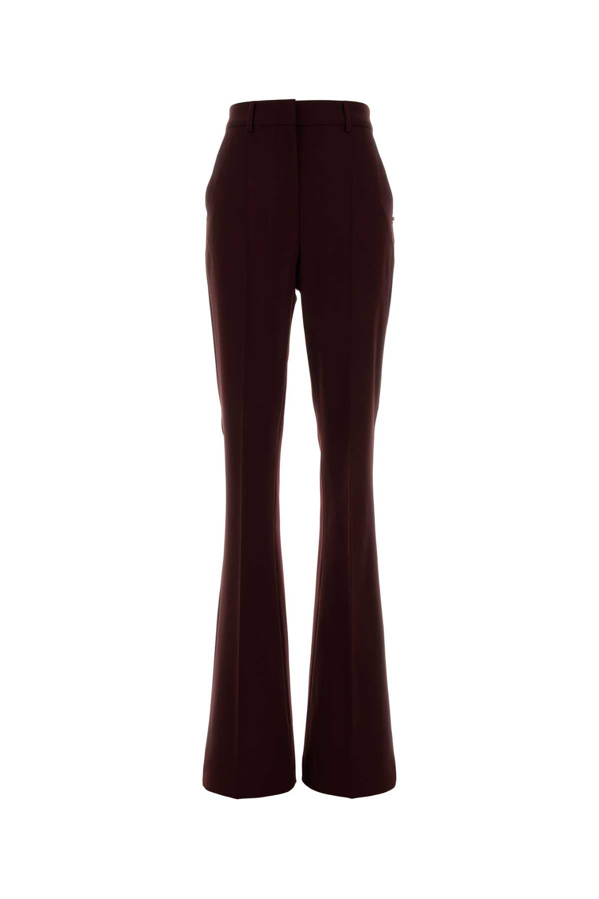 SportMax Burgundy Stretch Wool Febe Pant