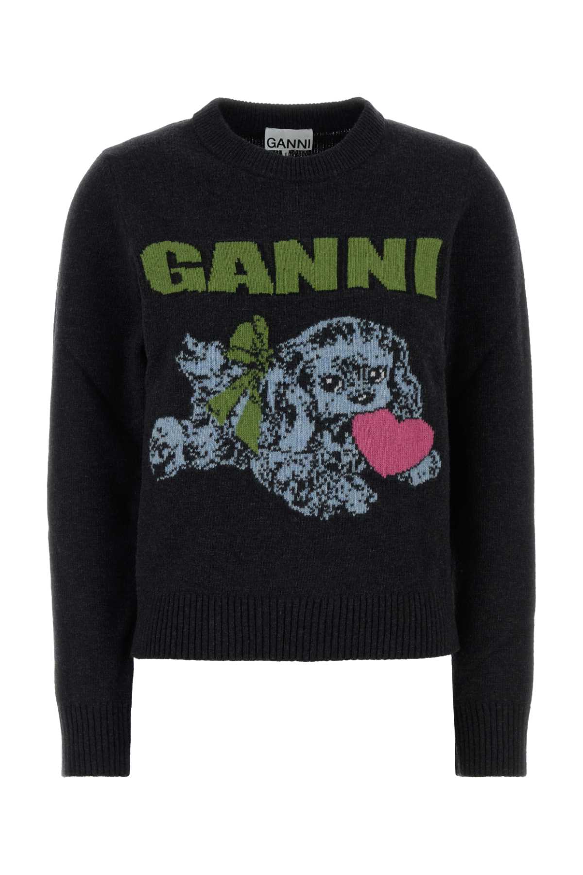 Ganni Slate Wool Blend Sweater