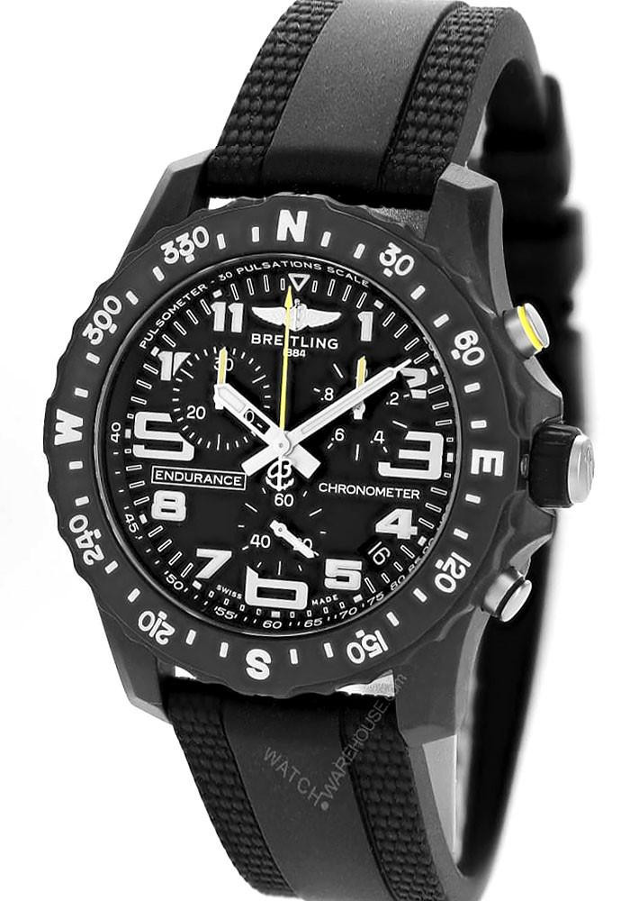 BREITLING Endurance Pro Chronometer Quartz 44MM Black Rubber Men's Watch X82310E51B1S2