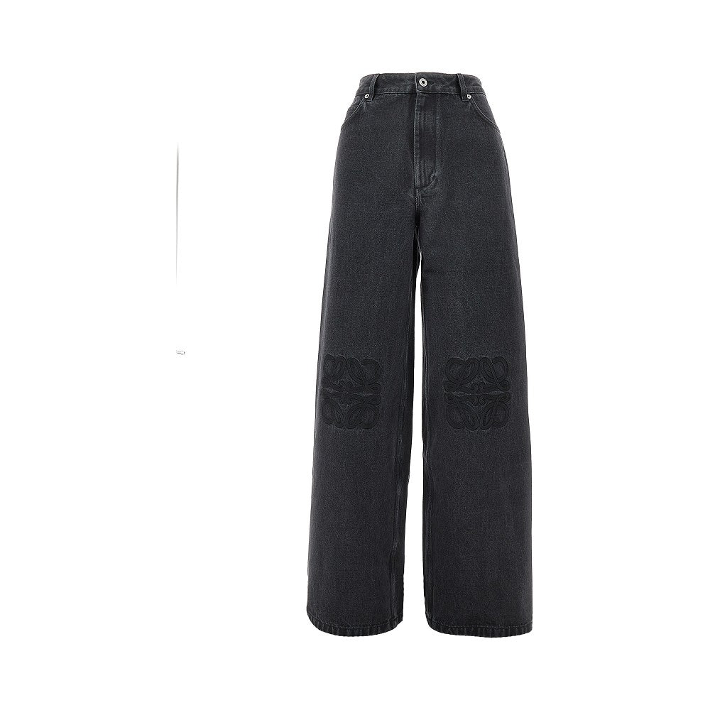 LOEWE Baggy Fit jeans with Anagram embroidery Woman 36