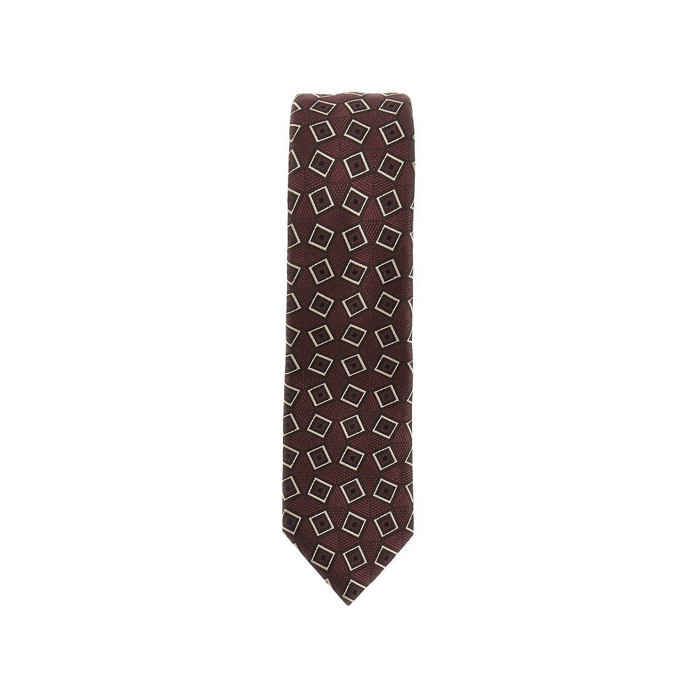 EMPORIO ARMANI Silk tie with jacquard motif Man One Size