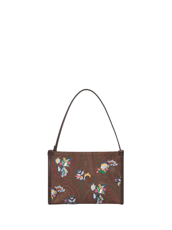 Etro, Pochette Arnica Brodée, Femme, Marron