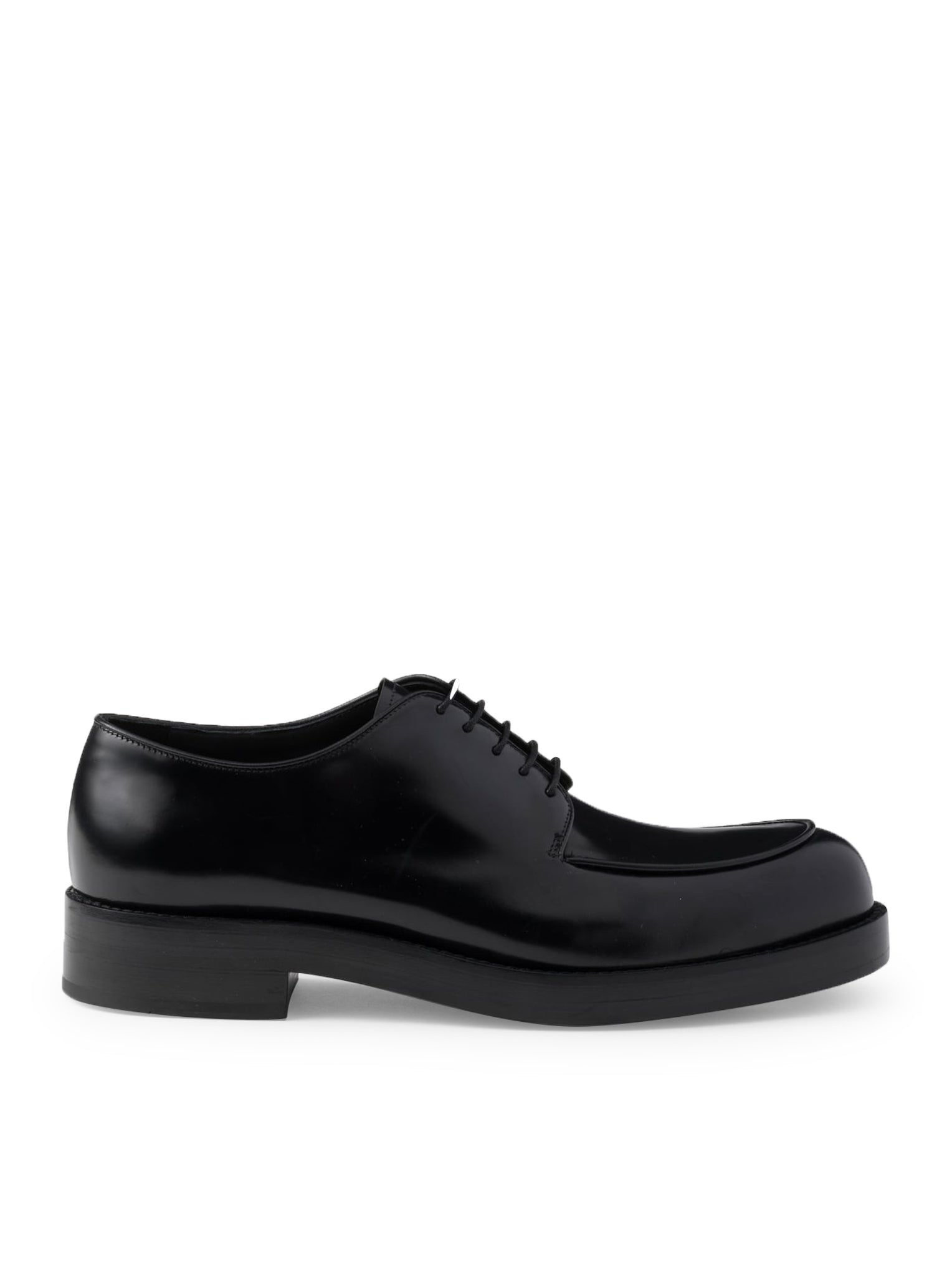 Brushed leather derby - Prada - Man