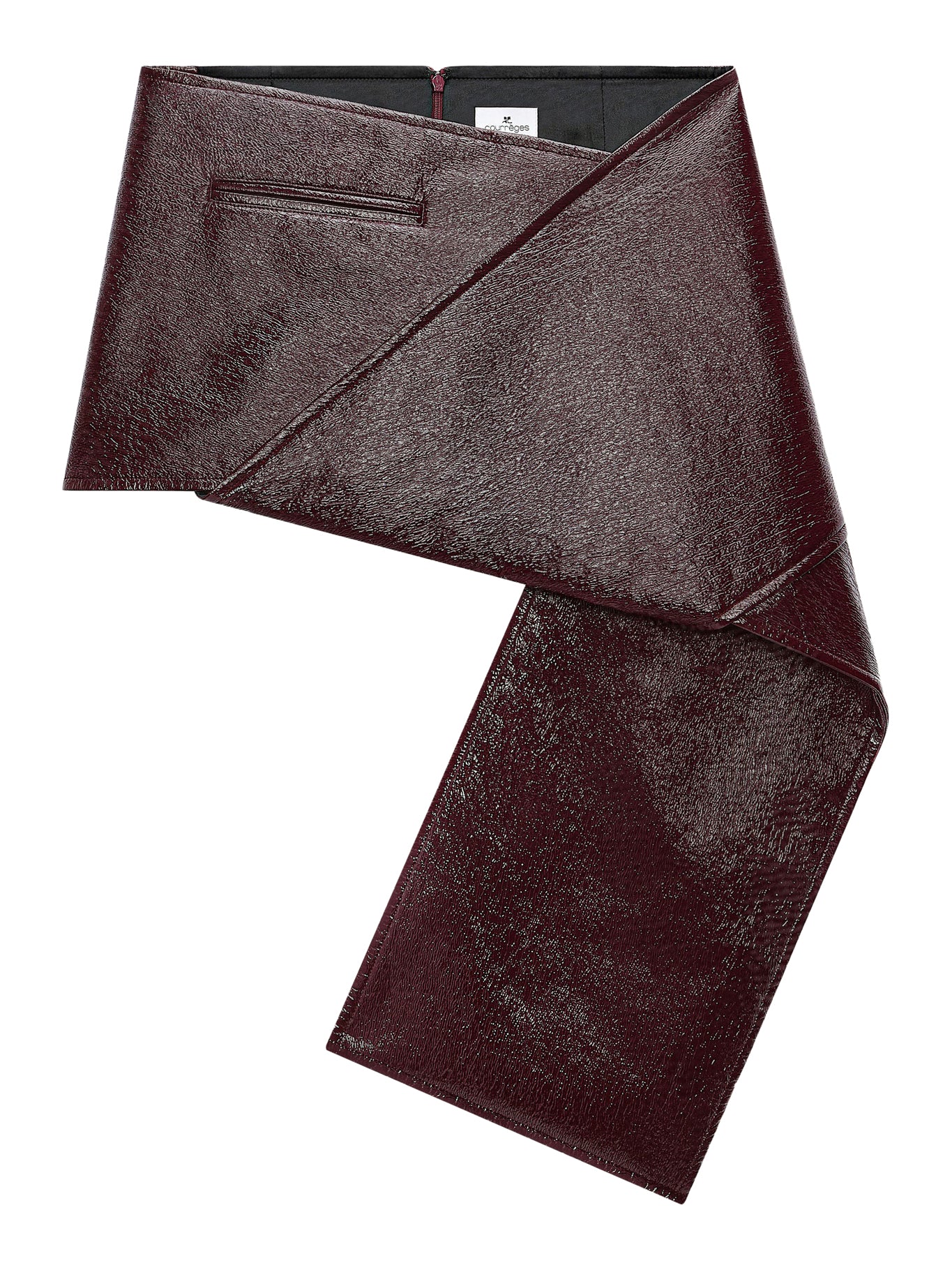 ASYMMETRIC VINYL MINISKIRT - Courreges - Woman