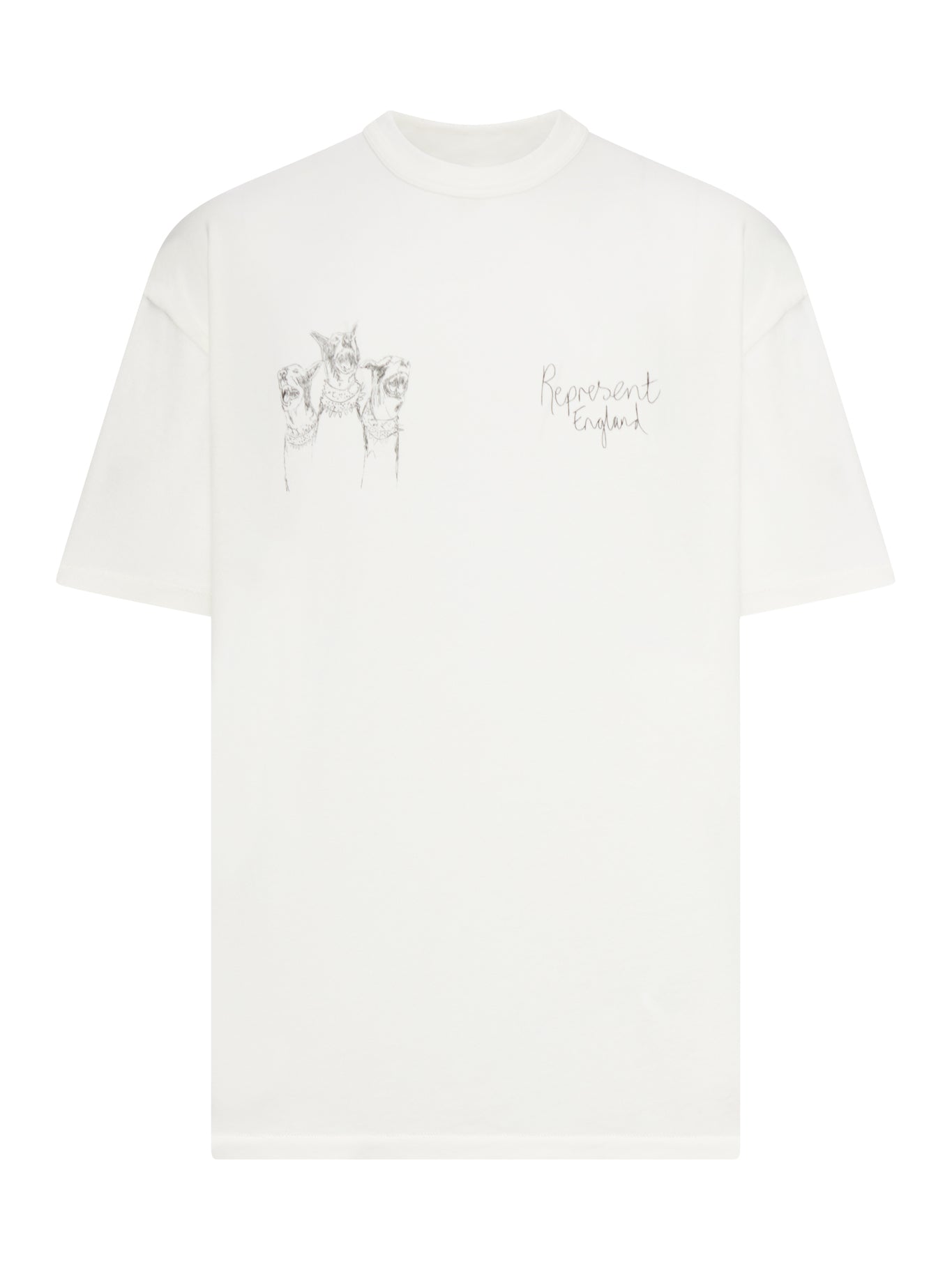 CREW NECK COTTON T-SHIRT WITH PRINT - Represent - Man
