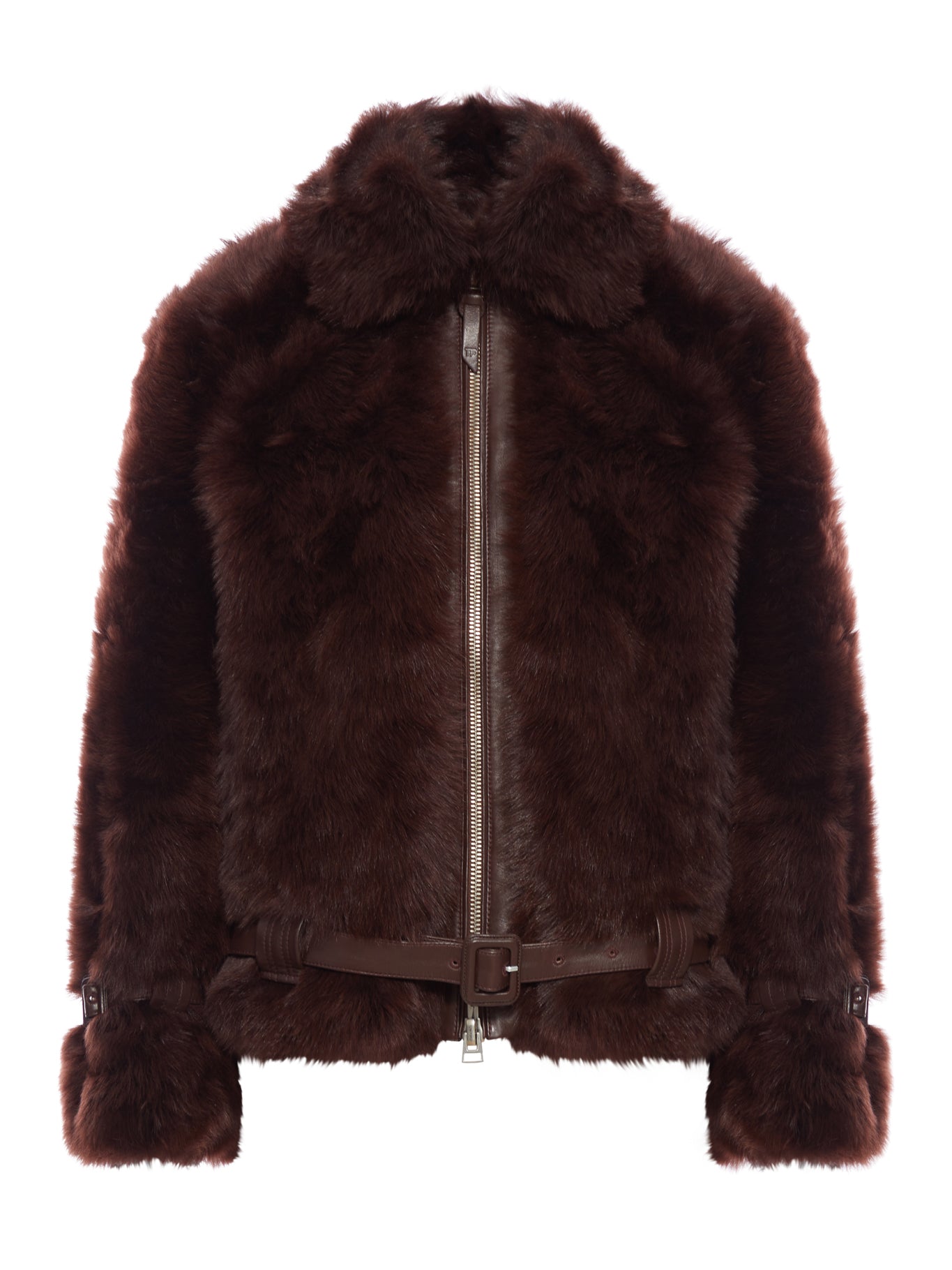 SHEARLING BLOUSON WITH SMOOTH LEATHER INSERTS - Tom Ford - Woman