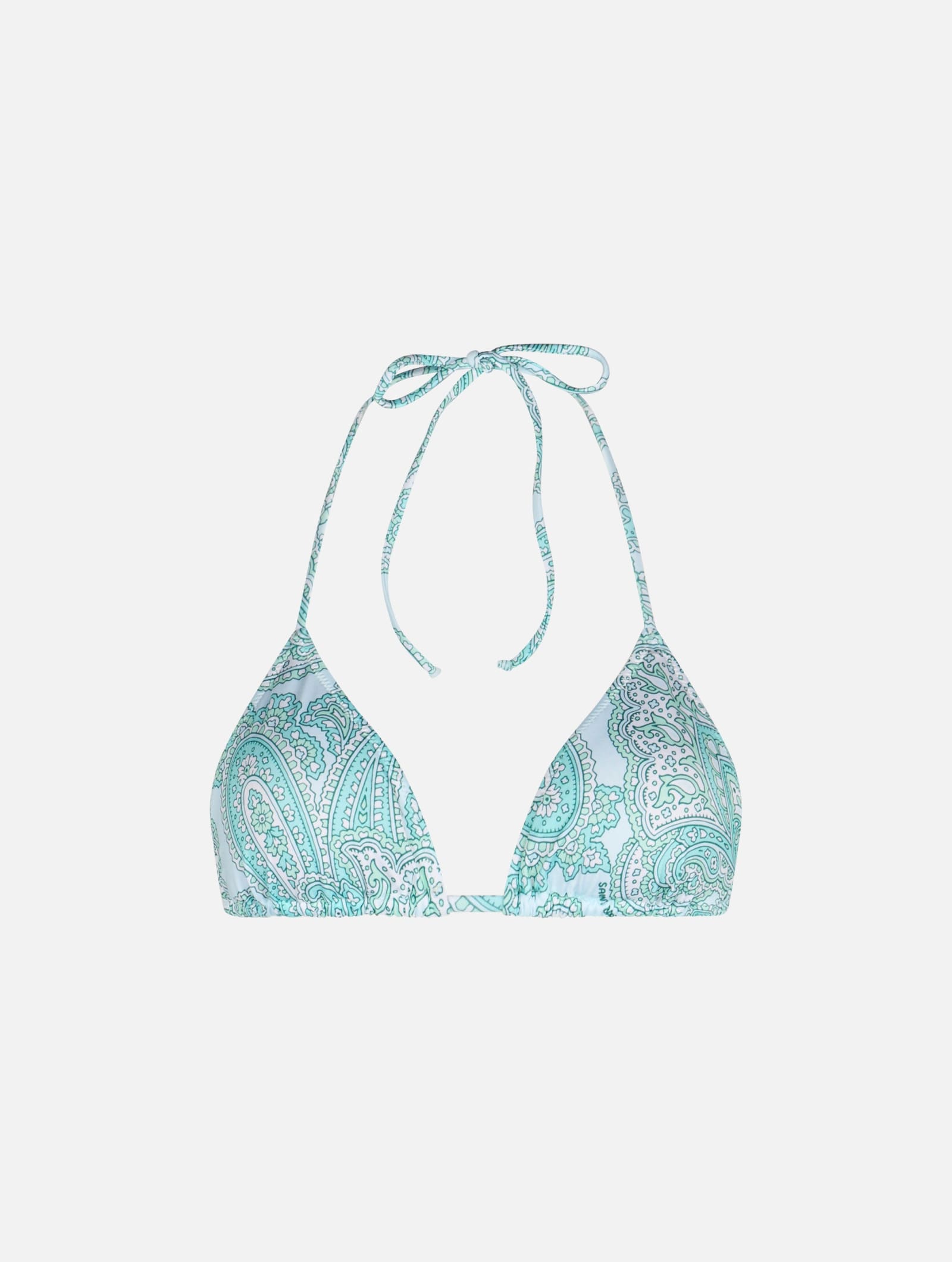 MC2 Saint Barth Woman Water Green Paisley Triangle Top Swimsuit Leah