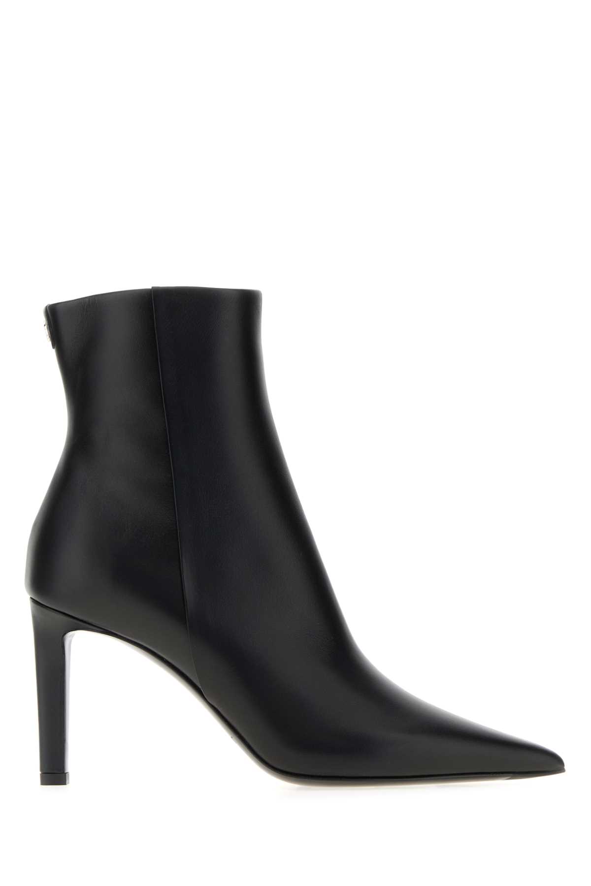 Jimmy Choo Black Leather Frankie 85 Ankle Boots