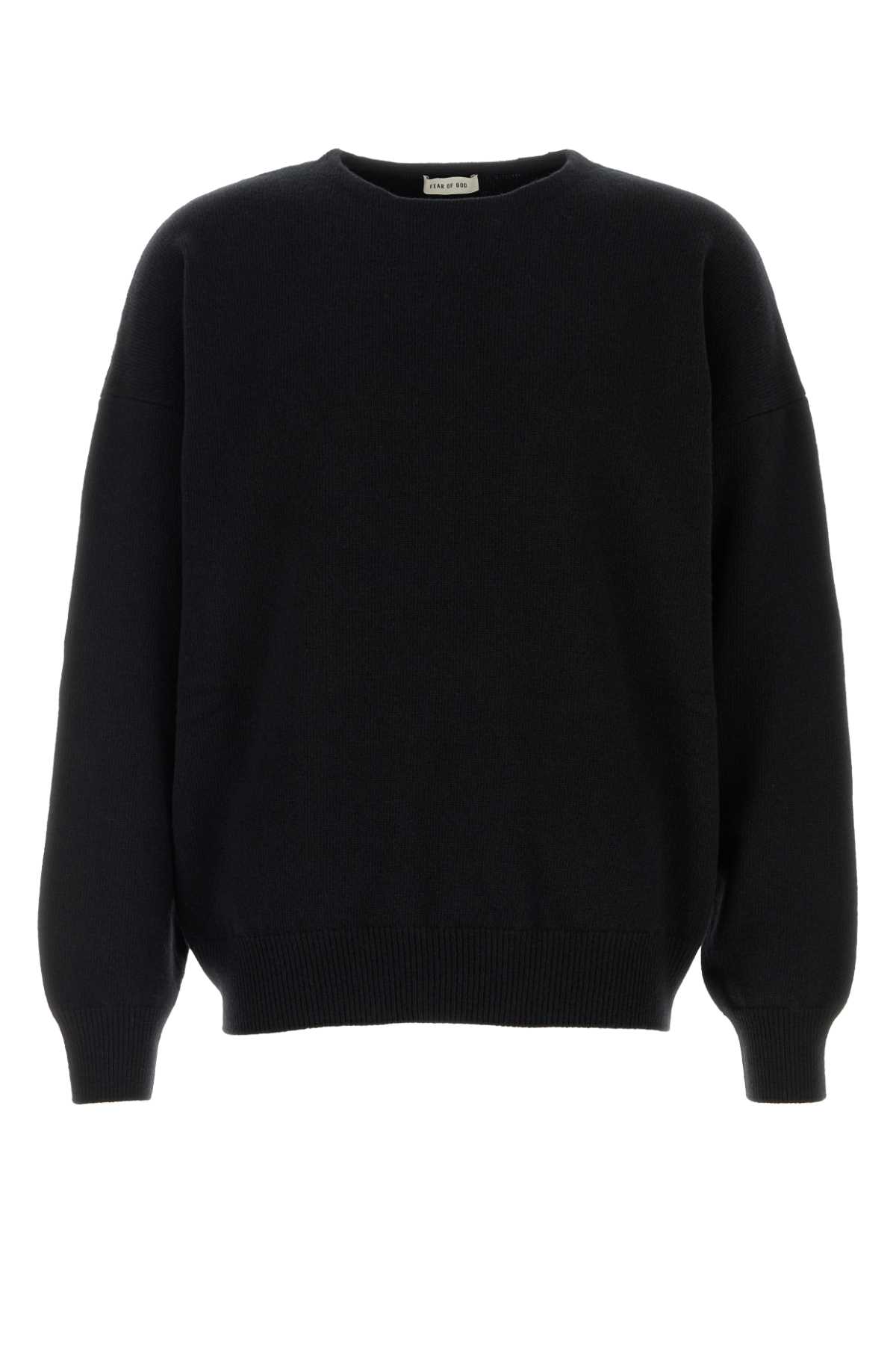 Fear of God Black Wool Oversize Sweater