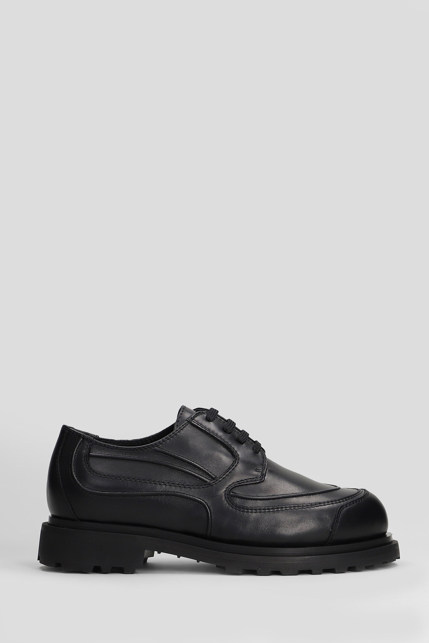 J. L-A. L Tracer Derby Lace Up Shoes In Black Leather