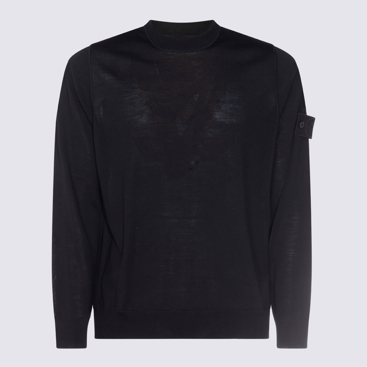 Stone Island Black Virgin Wool Knitwear