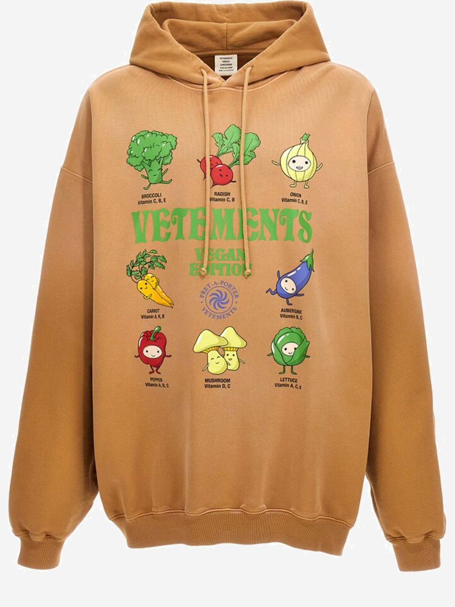 VETEMENTS Cotton Sweatshirt With Fresh Veggies Print