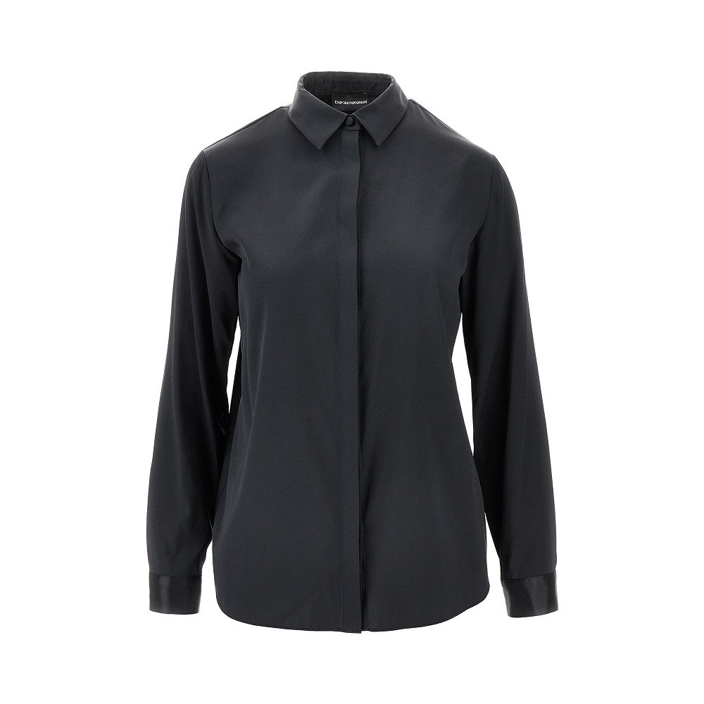 EMPORIO ARMANI Stretch silk satin shirt Woman