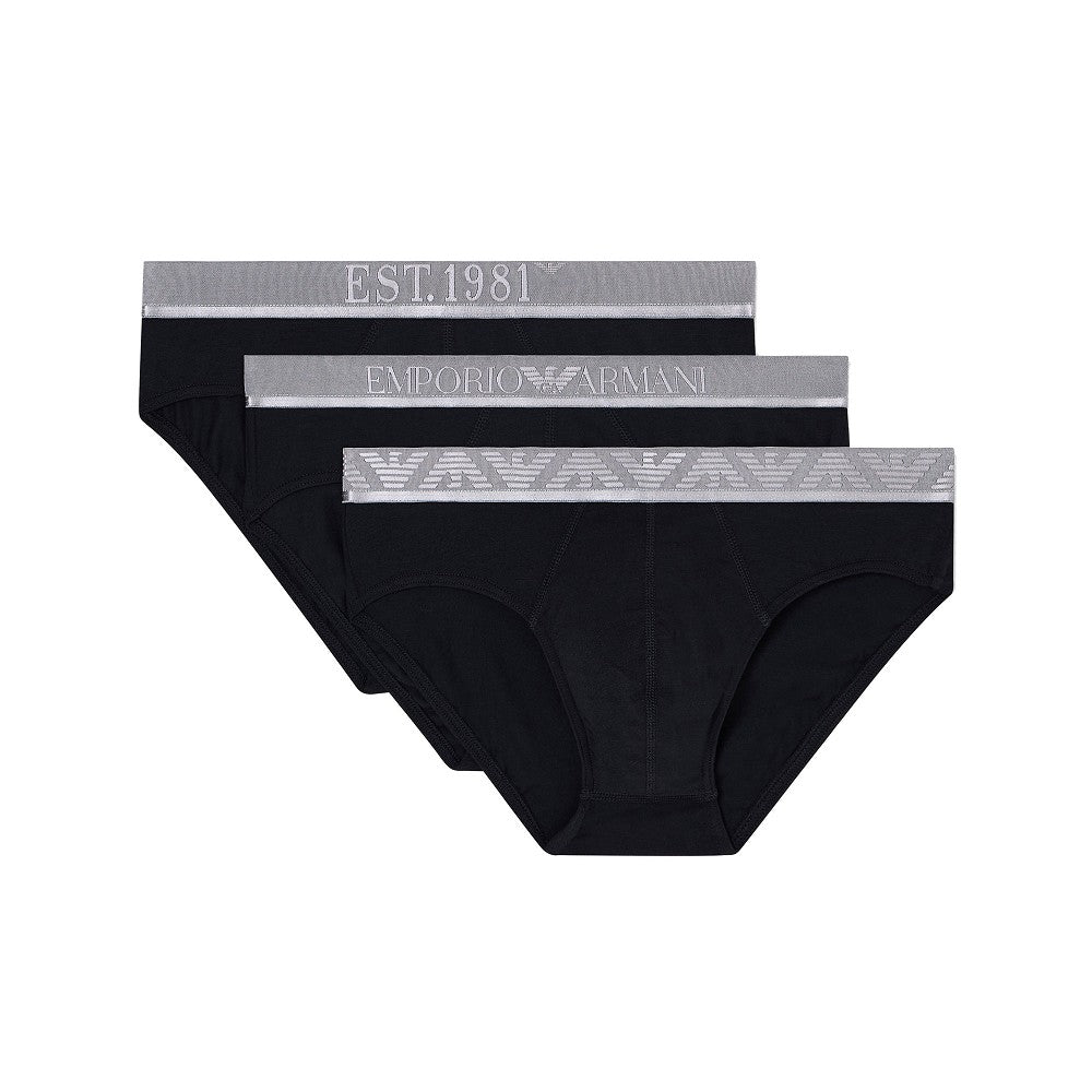 EA BODYWEAR ASV stretch cotton jersey 3-pack brief Man S