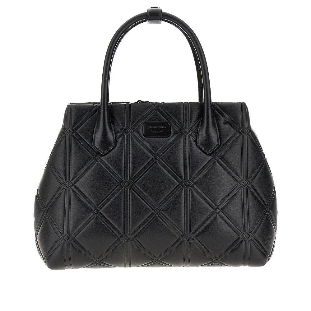 EMPORIO ARMANI Faux nappa leather medium shopping bag Woman One Size