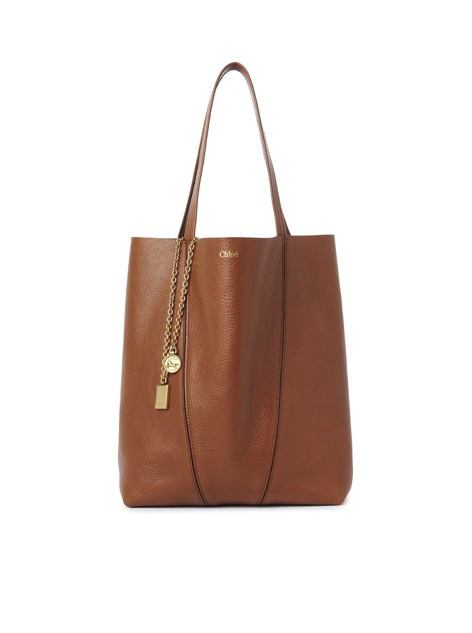CHLOÉ SPIN TOTE BAG IN GRANATE LEATHER - Chloe` - Woman