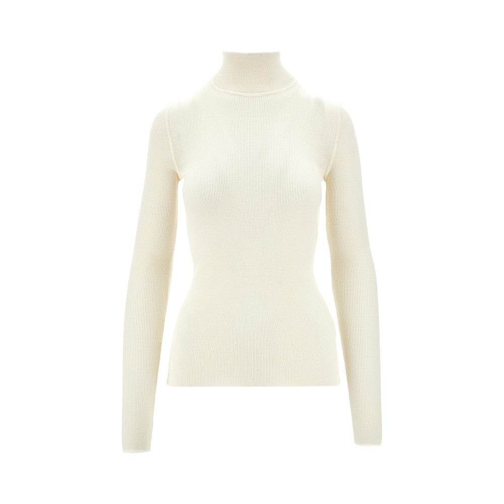 BOTTEGA VENETA Ribbed wool turtleneck top Woman S