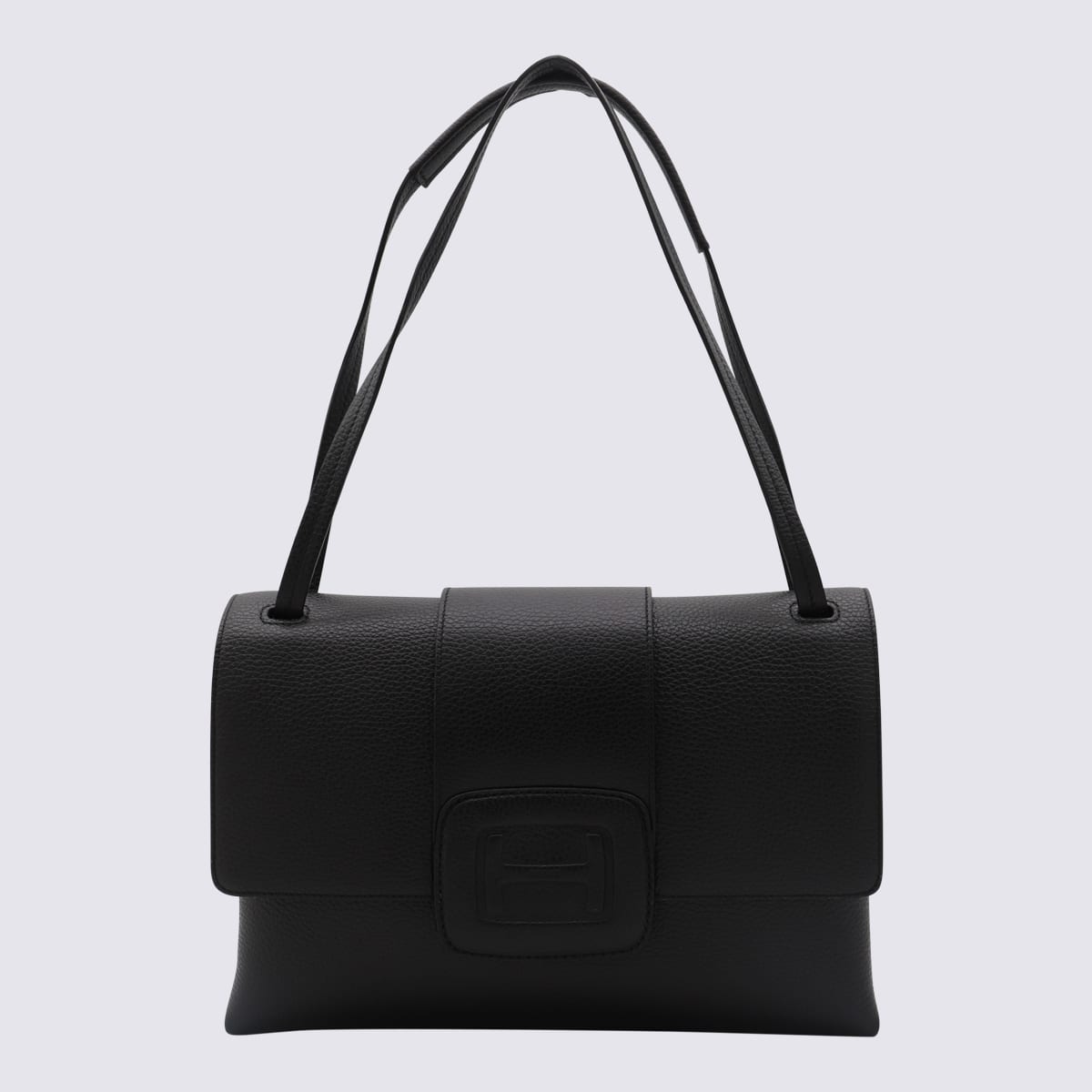Hogan Black Leather Shoulder Bag