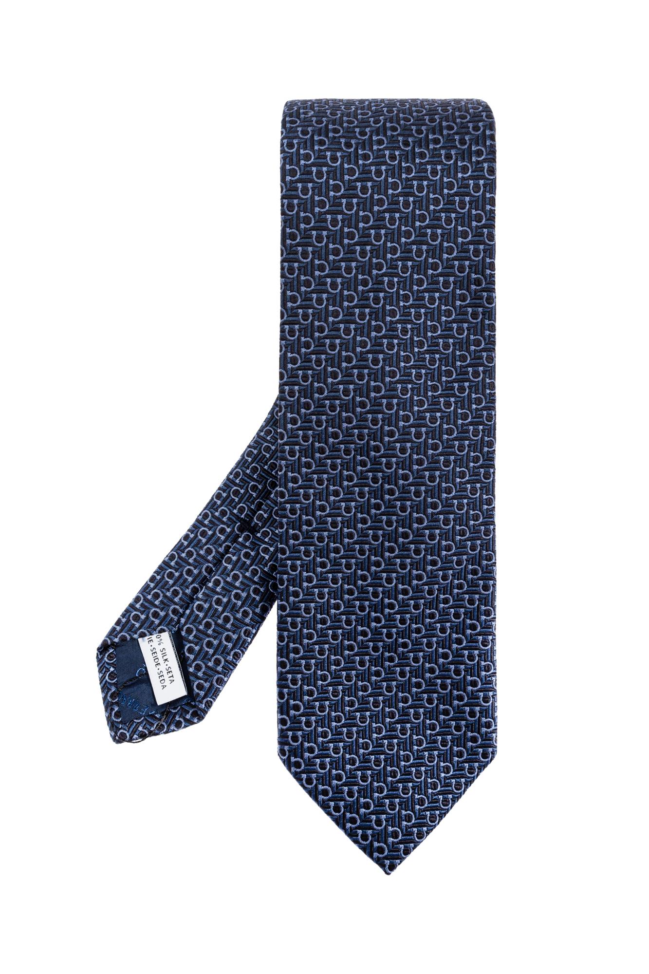 Ferragamo Silk Tie With Monogram