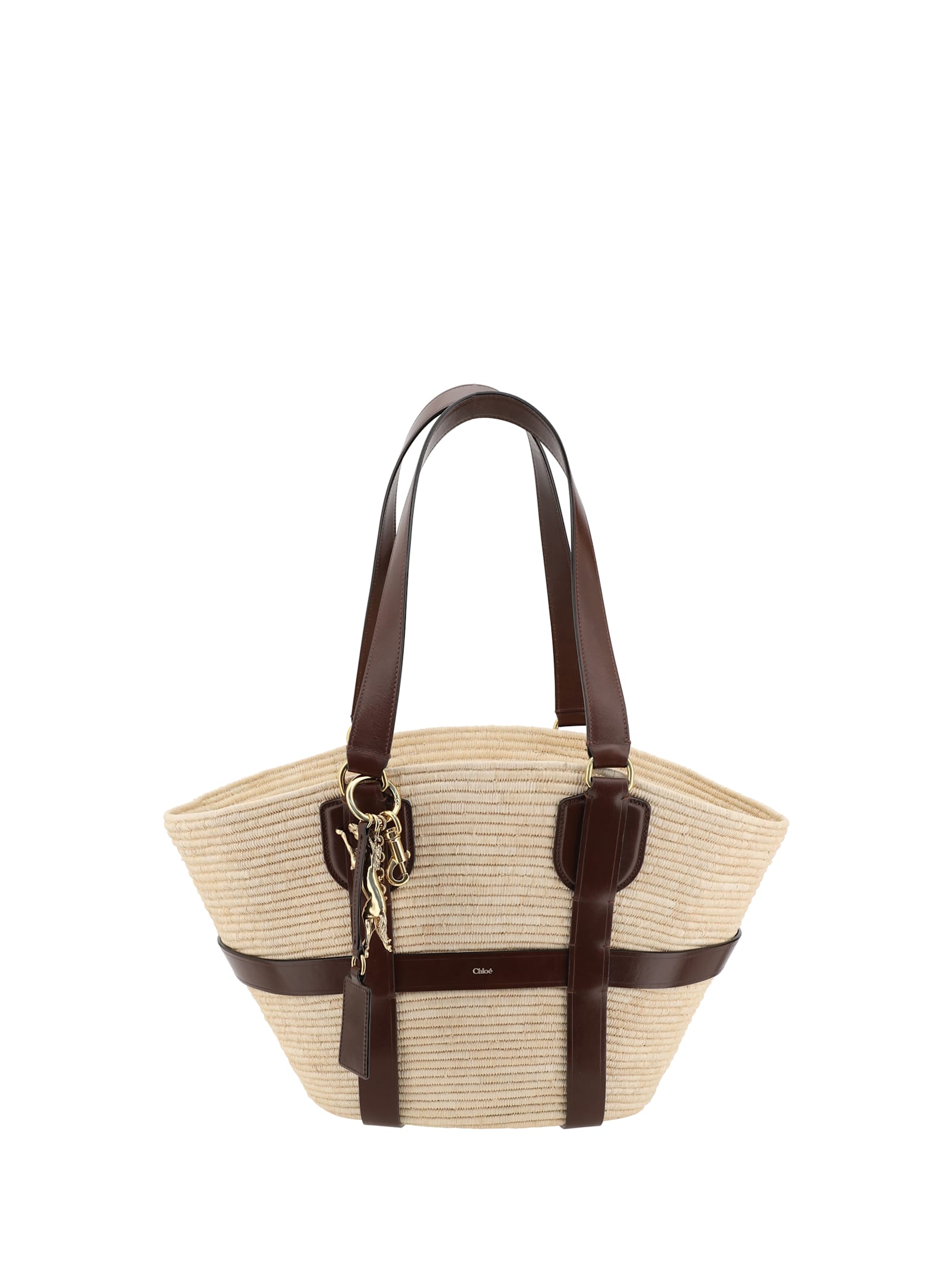 Chloé Kerala 25 Raffia Shoulder Bag