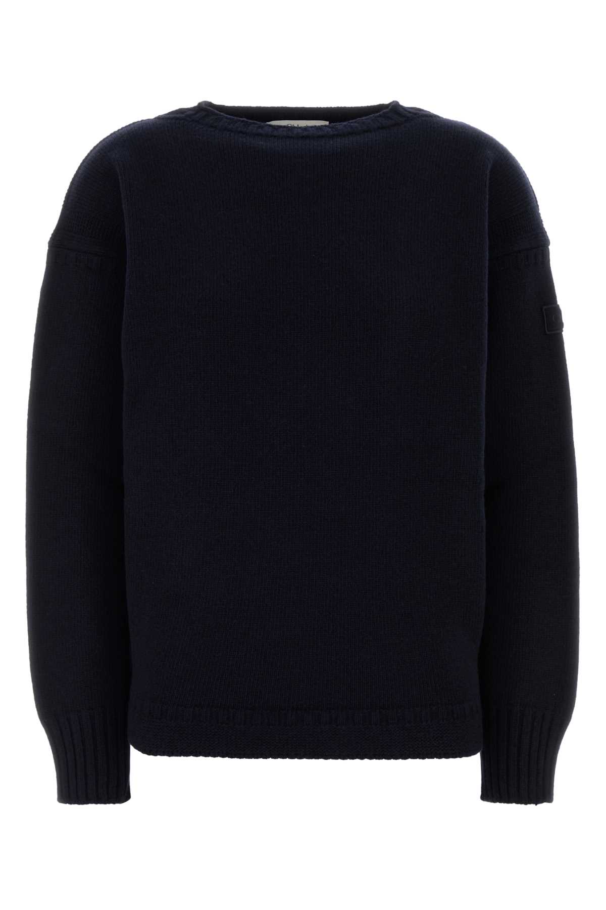 Chloé Dark Blue Wool Blend Sweater