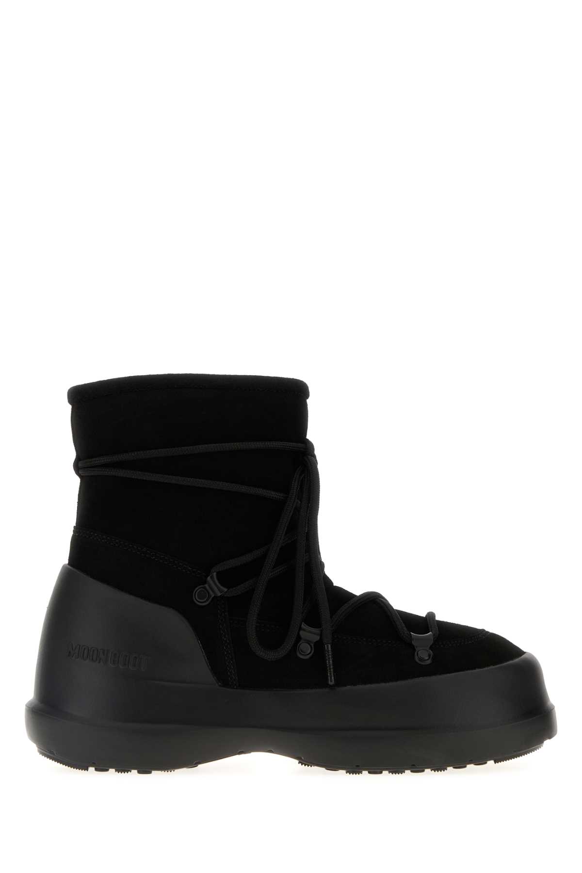 Moon Boot Black Suede Luna Ankle Boots