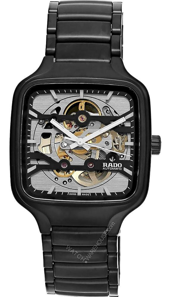 RADO True Square Automatic 38MM Skeleton Dial Black Men's Watch R27197152