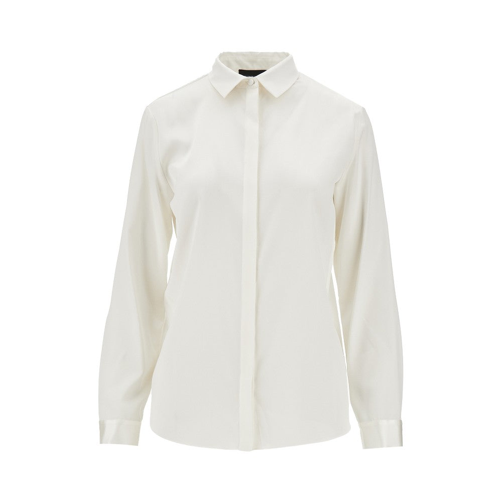 EMPORIO ARMANI Stretch silk satin shirt Woman