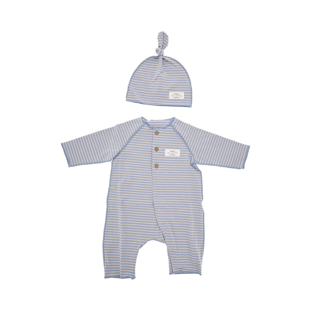 TEDDY & MINOU Jersey romper suit with matching hat Kids 6M