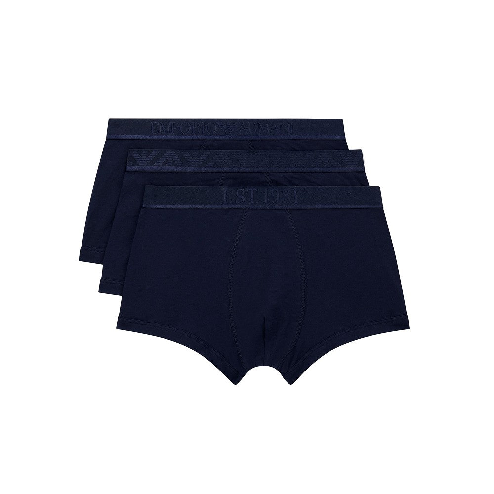 EA BODYWEAR ASV stretch cotton jersey 3-pack boxer shorts Man S