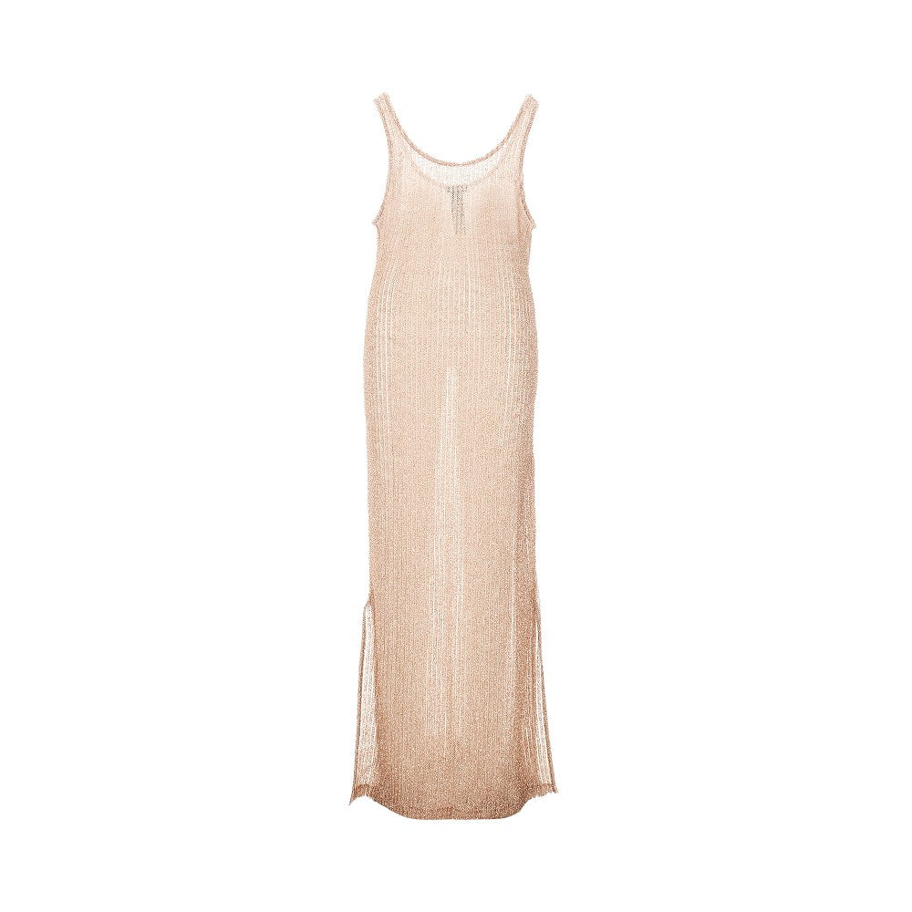 EMPORIO ARMANI Fuzzy lurex dress Woman S