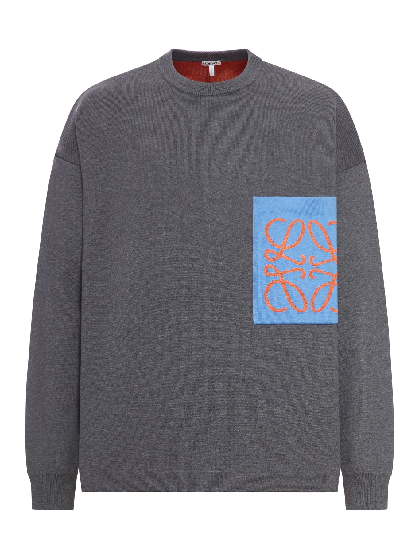 ANAGRAM COTTON BLEND SWEATER WITH POCKET - Loewe - Man