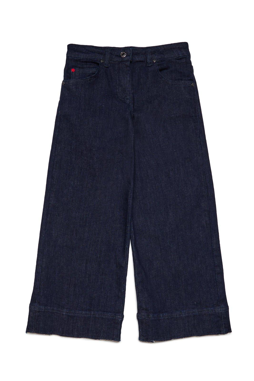 Max & Co. Cropped Wide-leg Raw-cut Hem Jeans