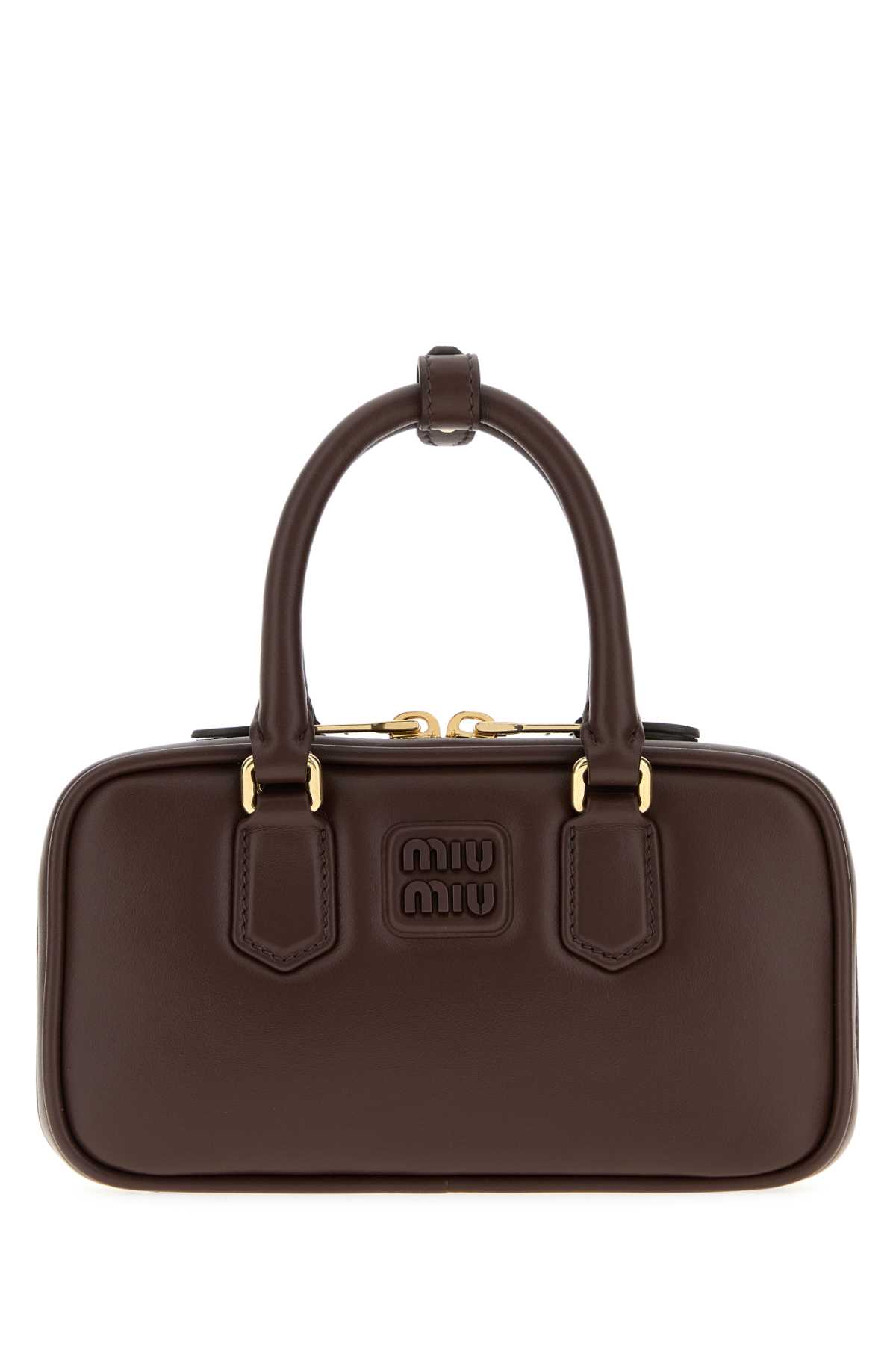 Miu Miu Brown Nappa Leather Handbag