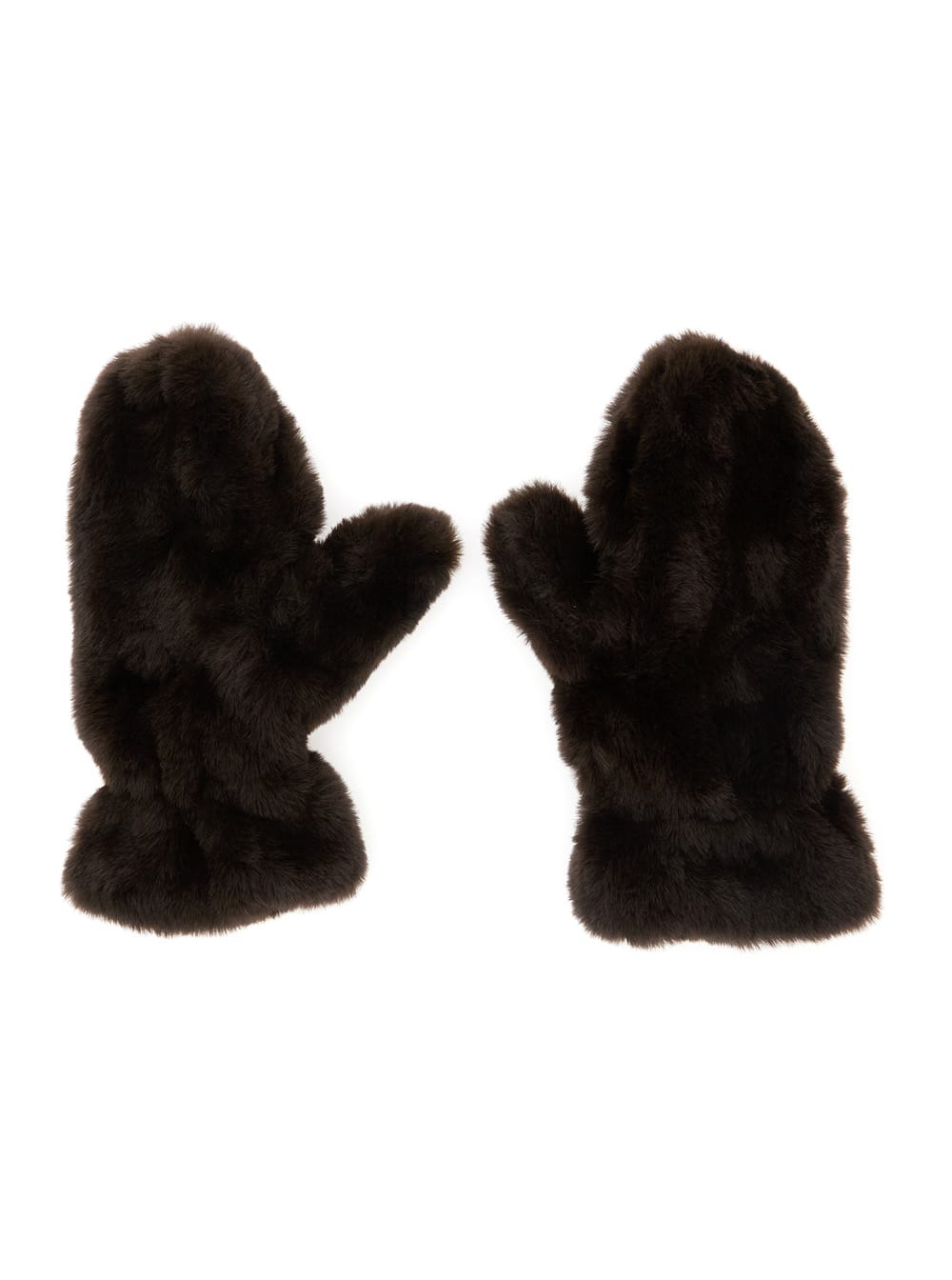 Apparis coco Brown Gloves In Ecofur Woman