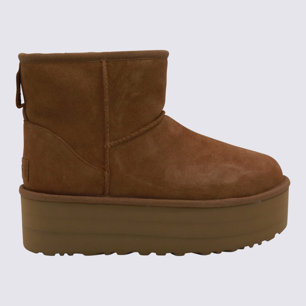 UGG Beige Classic Mini Platform Boots