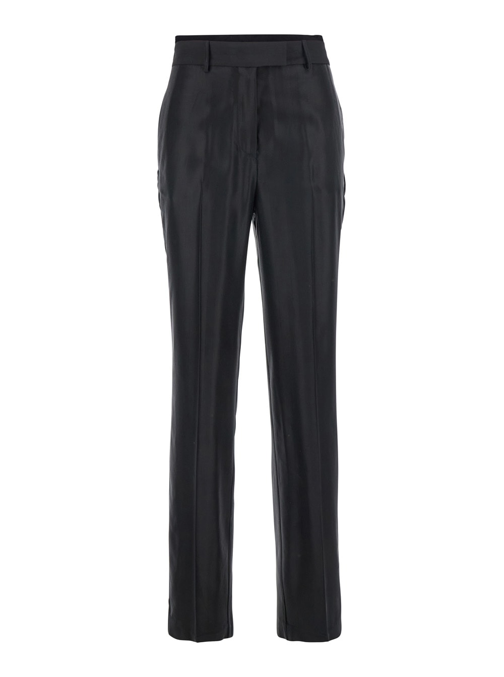 SEMICOUTURE Black Pants With Belt Loops In Wool Blend Woman