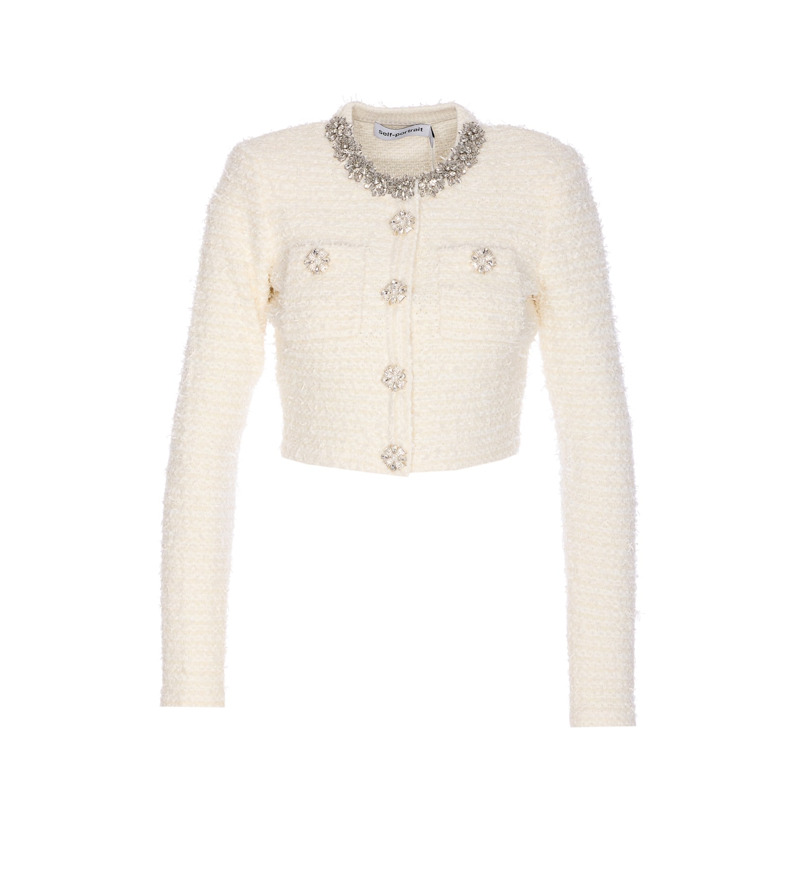 self-portrait Texutured Knit Cardigan