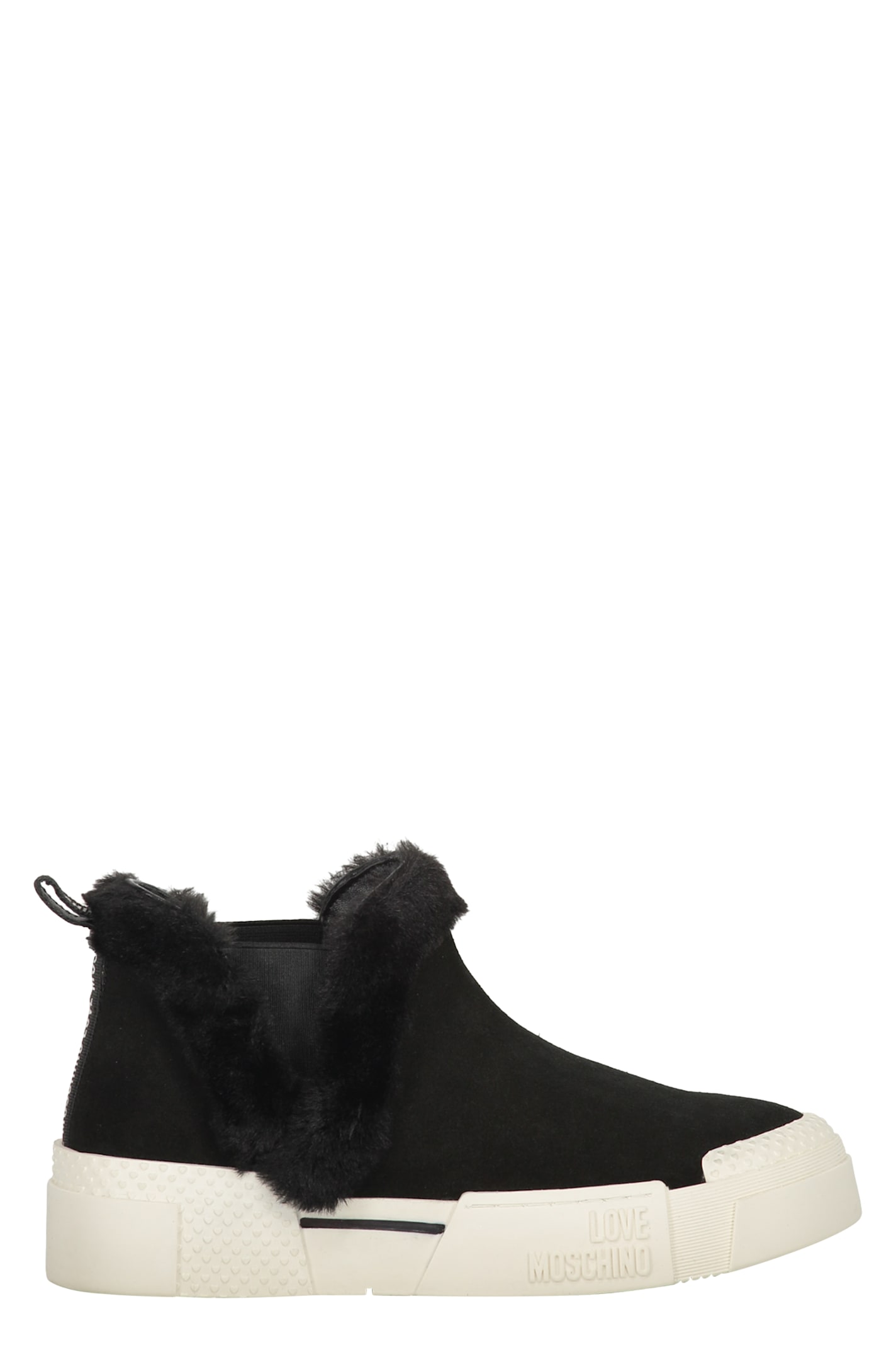 Love Moschino Leather High-top Sneakers