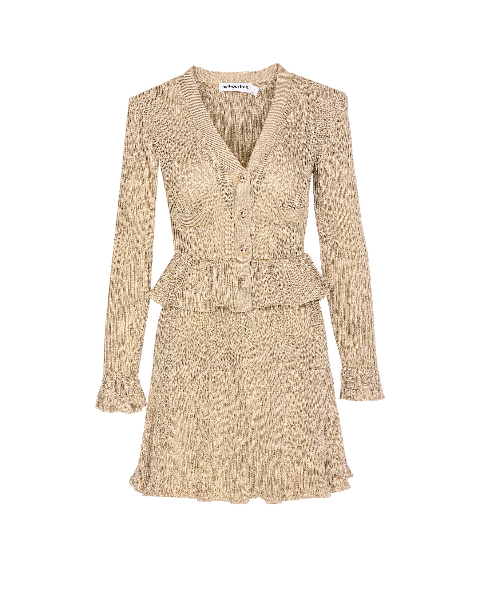 self-portrait Lurex Knit Mini Dress