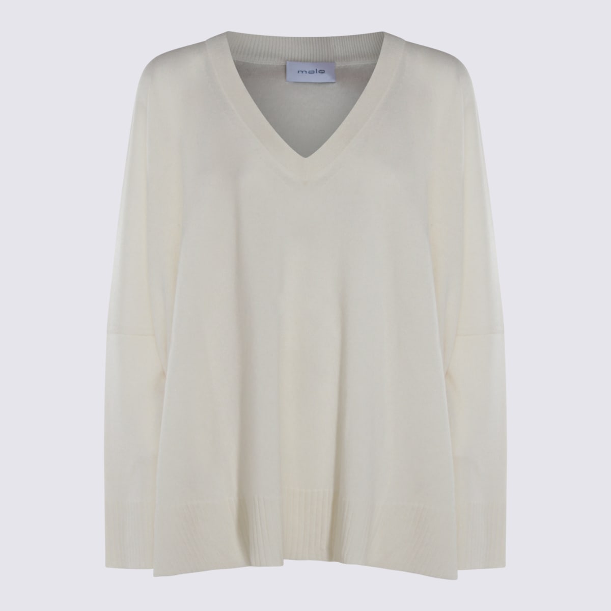 Malo White Cashmere Knitwear