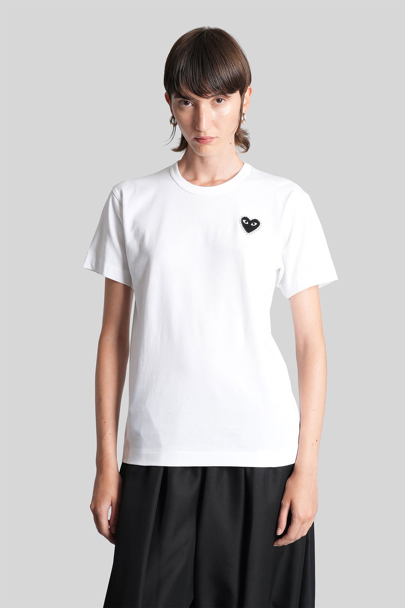 Comme des Garçons Play T-shirt In White Cotton