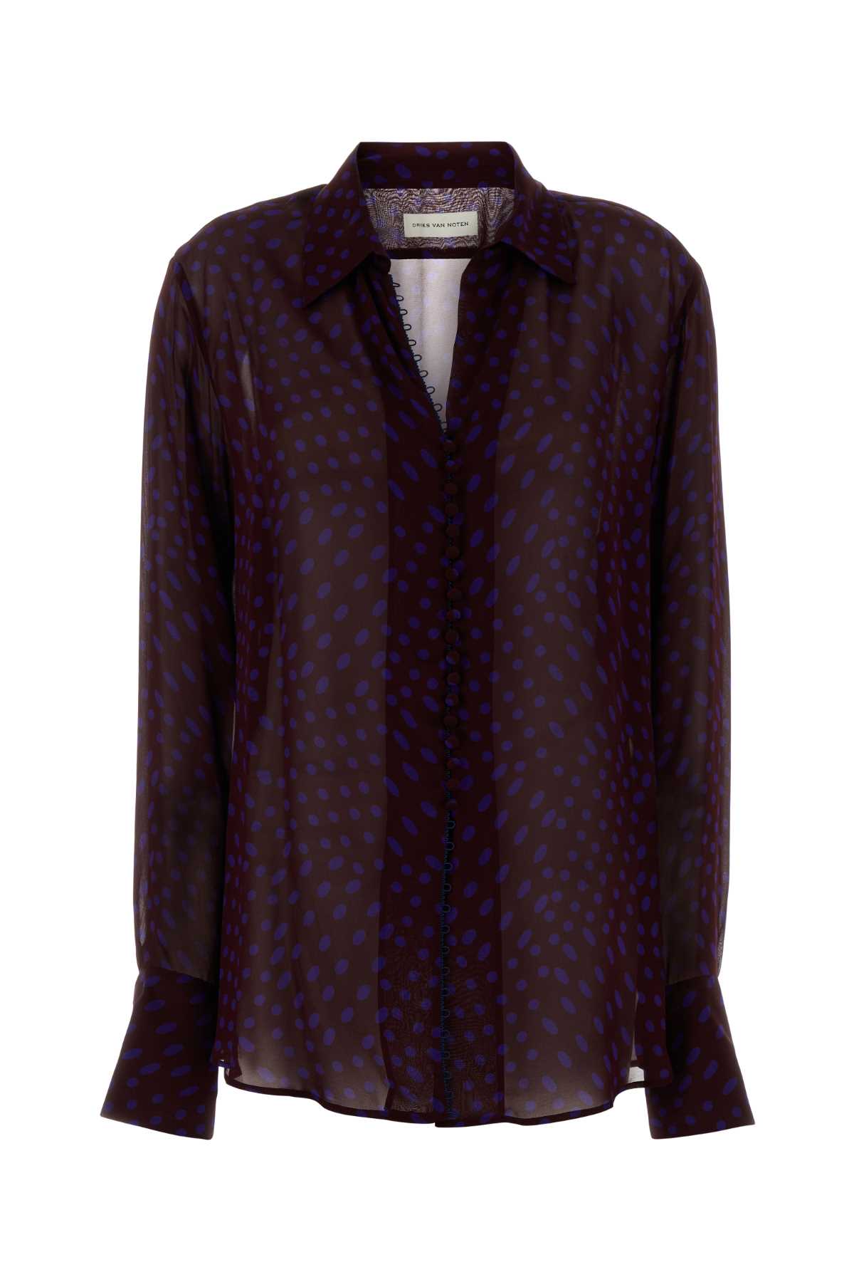 Dries Van Noten Printed Crepe Celinas Shirt