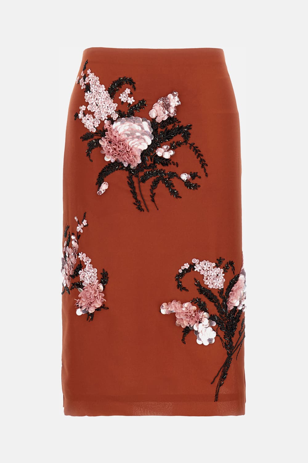 Des Phemmes Midi Skirt With Side Split
