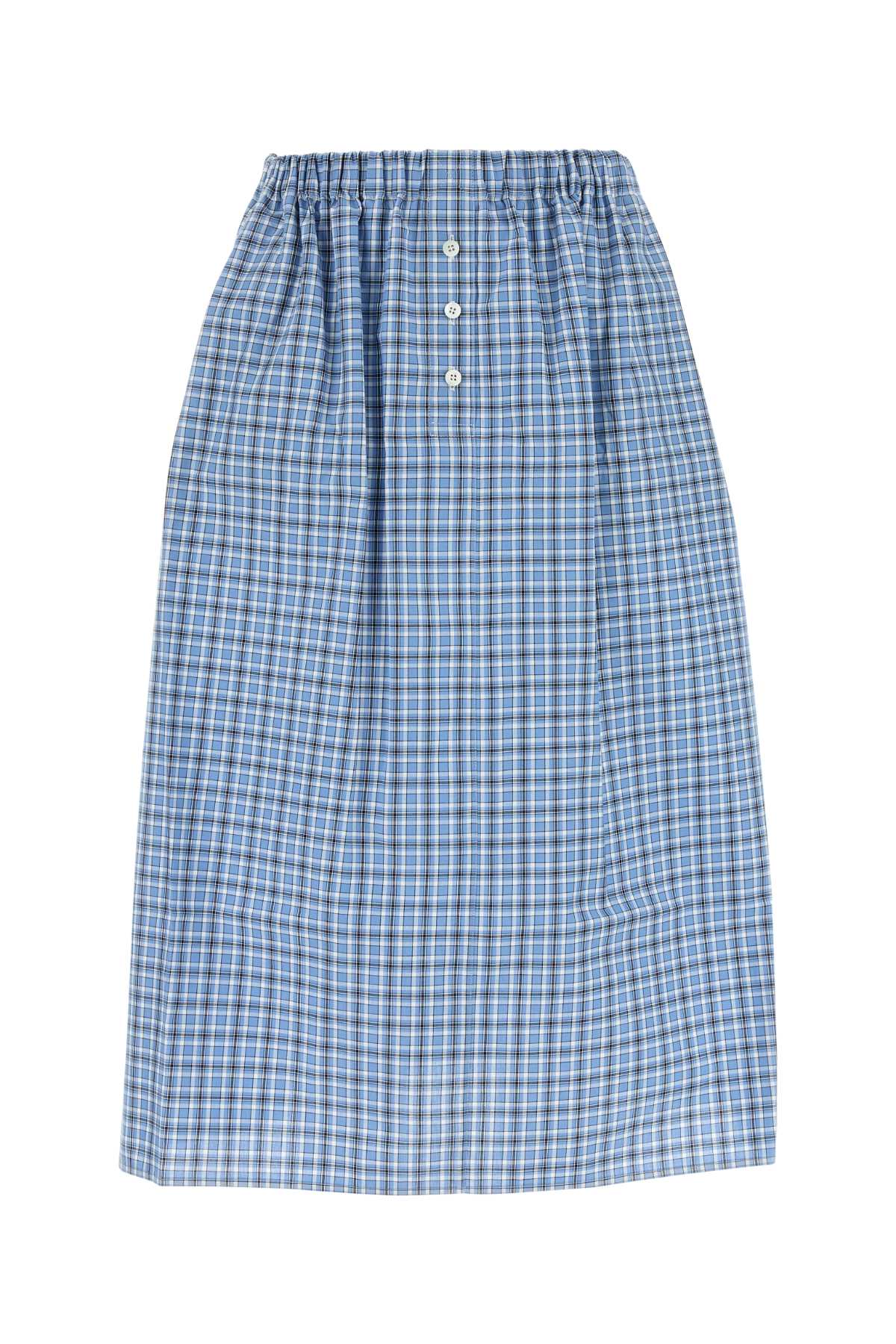 Miu Miu Embroidered Cotton Skirt