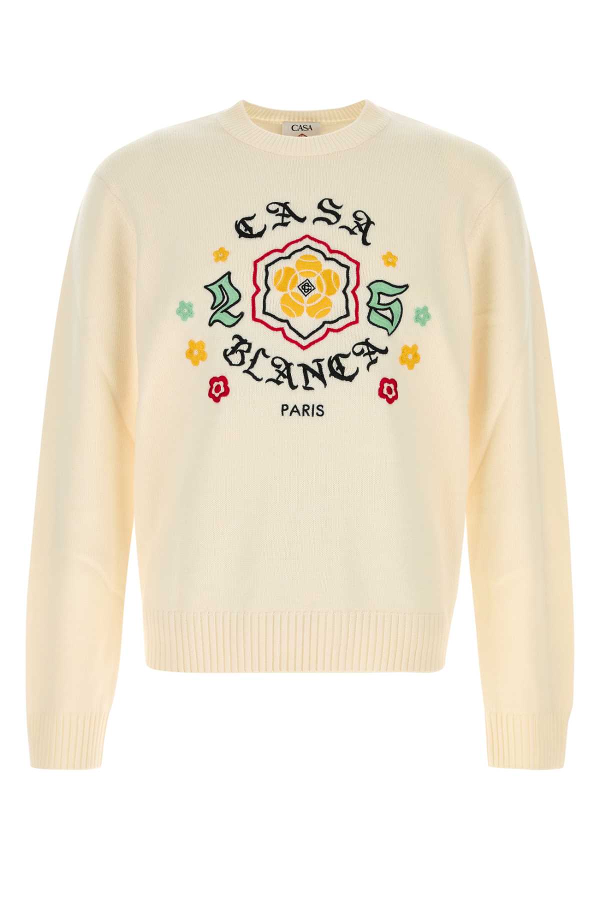 Casablanca Ivory Wool Sweater