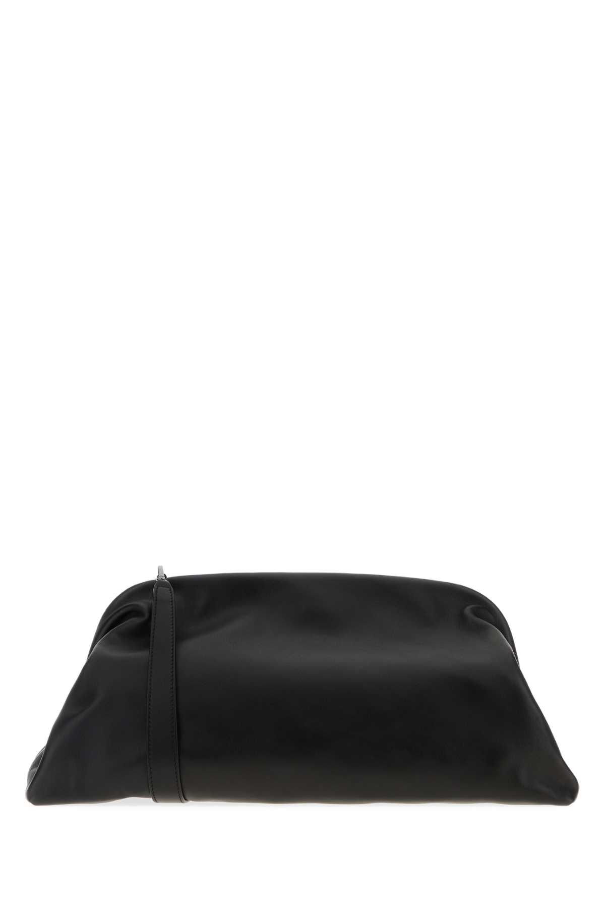 Alberta Ferretti Black Nappa Leather Clutch