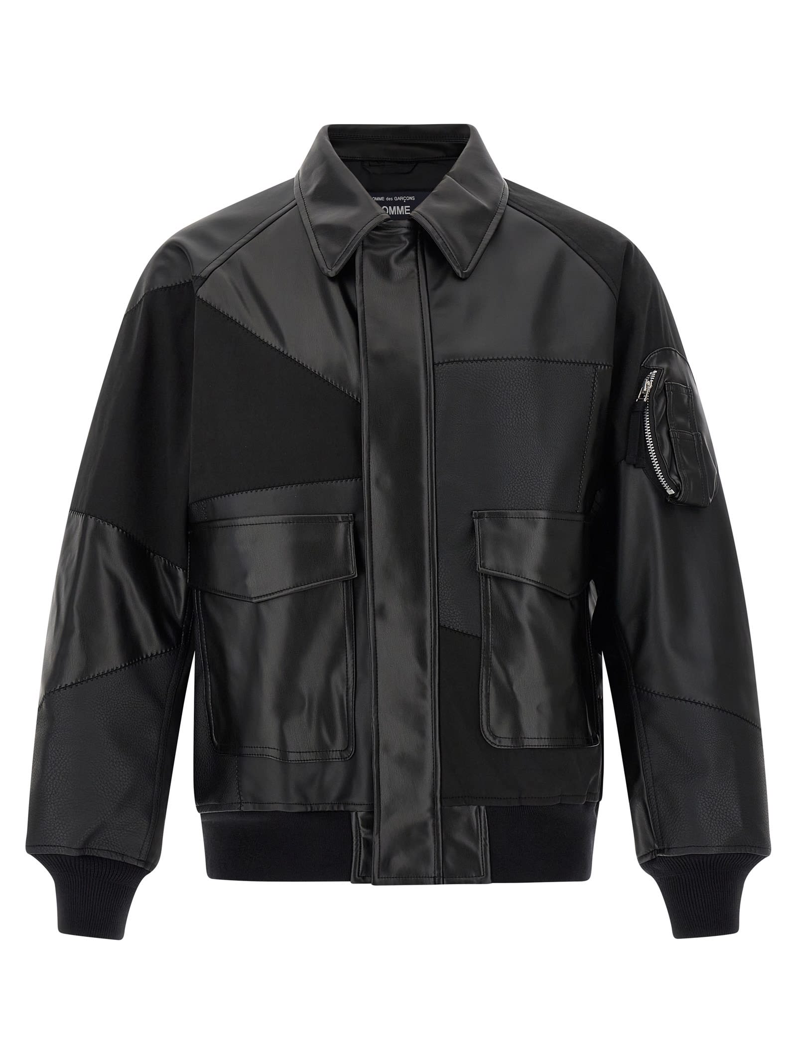 Comme des Garçons Homme Panel Construction Bomber Jacket