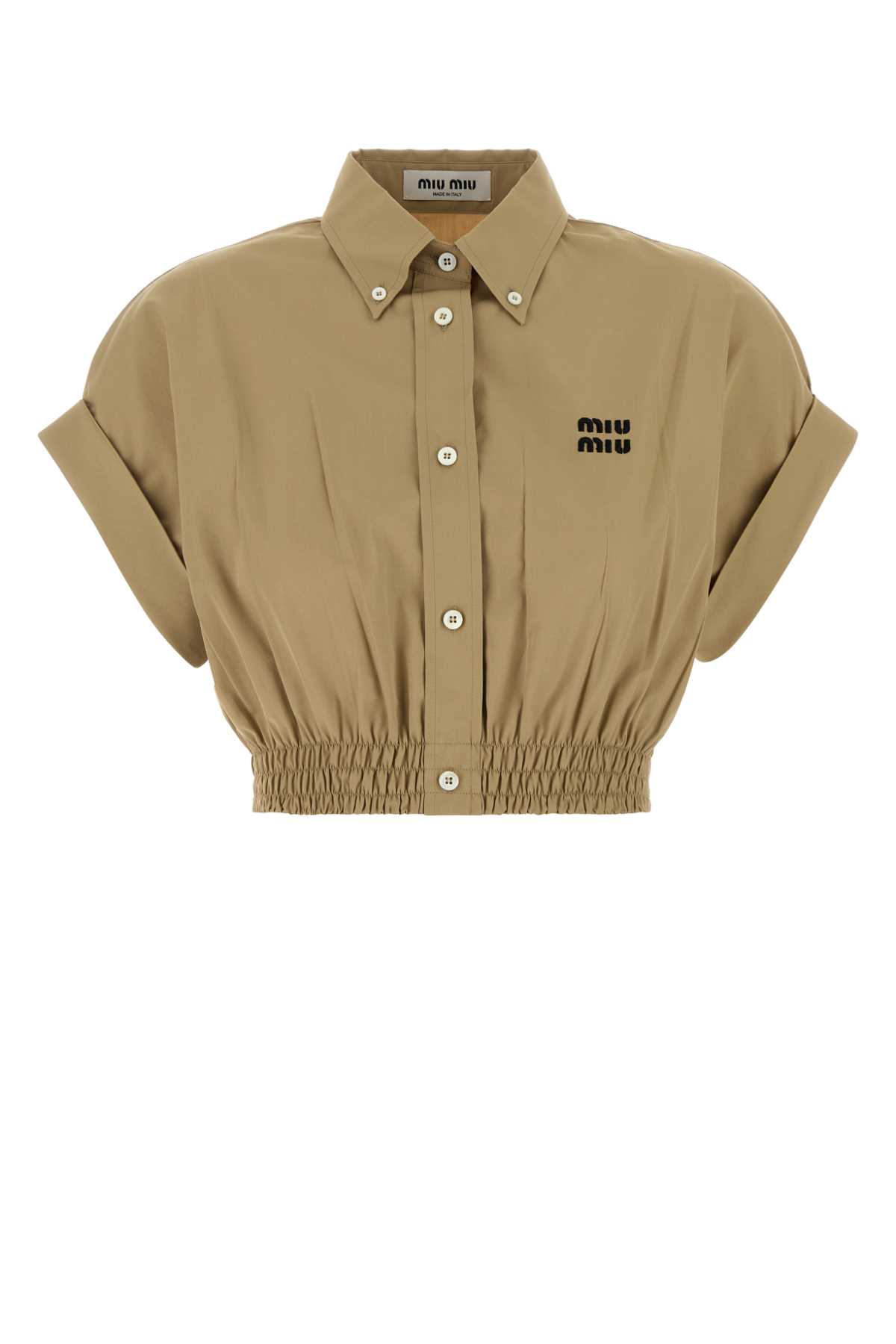 Miu Miu Camel Poplin Shirt